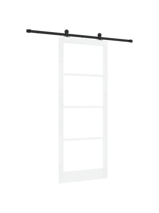 Bīdāmās durvis manuāls balts 93 x 232 cm koks un metāls