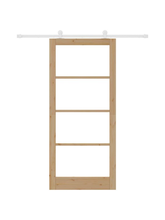Bīdāmās durvis manuāls brūna 93 x 211 cm koks un metāls