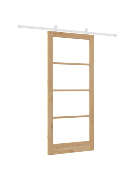 Bīdāmās durvis manuāls brūna 93 x 211 cm koks un metāls