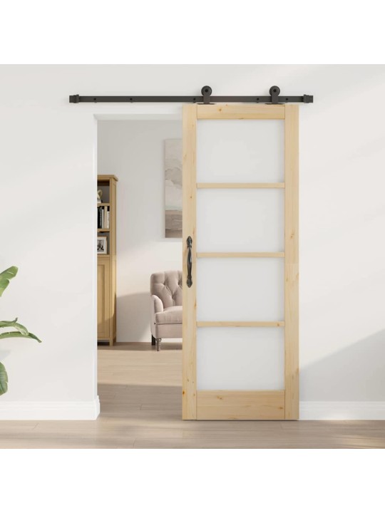 Bīdāmās durvis manuāls brūna 73.5 x 198.5 cm koks un metāls