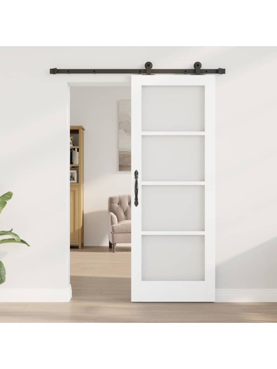 Bīdāmās durvis manuāls balts 73.5 x 198.5 cm koks un metāls