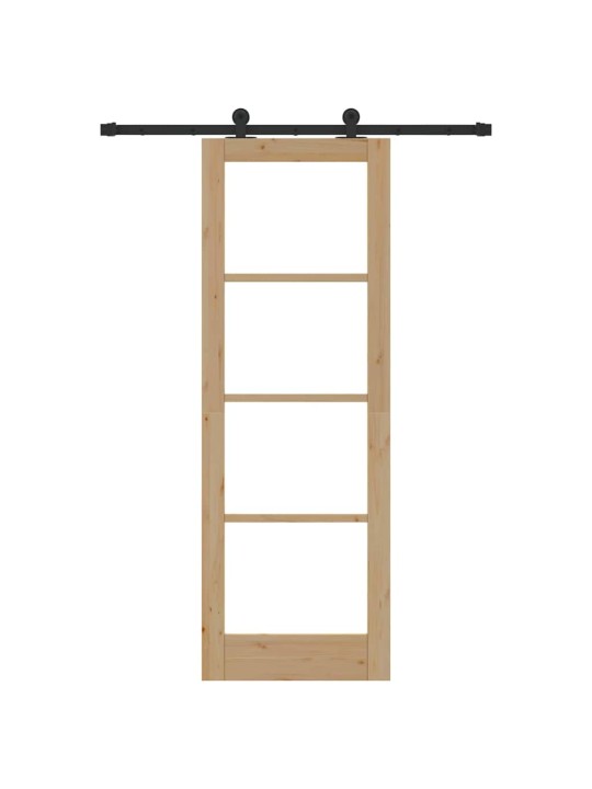 Bīdāmās durvis manuāls brūna 73.5 x 211 cm koks un metāls