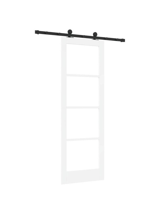 Bīdāmās durvis manuāls balts 73.5 x 211 cm koks un metāls