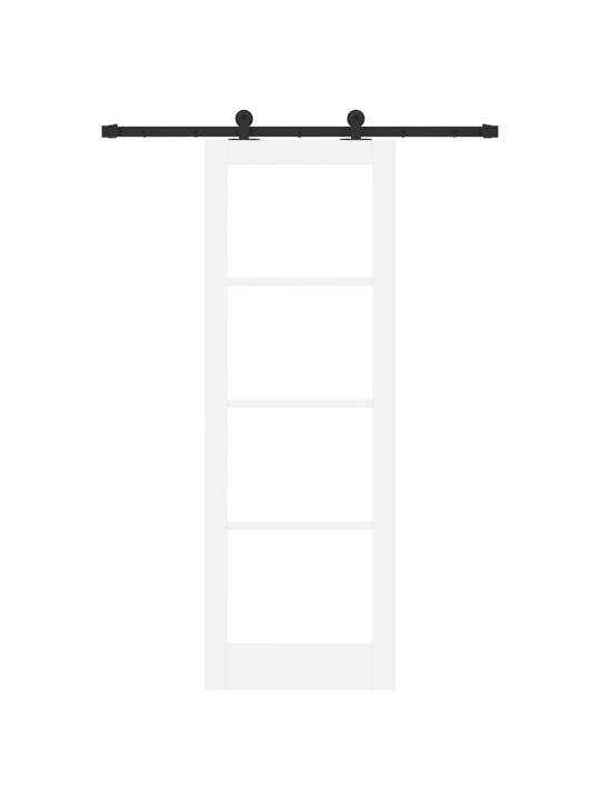 Bīdāmās durvis manuāls balts 73.5 x 211 cm koks un metāls
