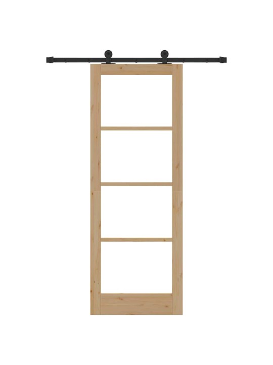 Bīdāmās durvis manuāls brūna 78 x 211 cm koks un metāls