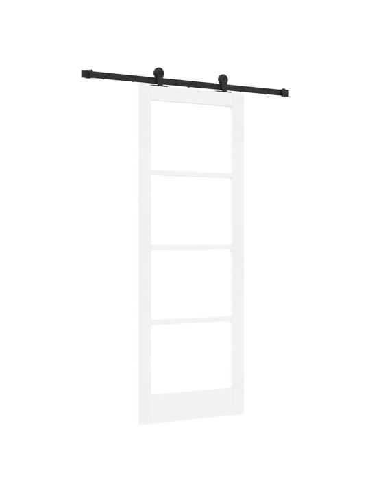 Bīdāmās durvis manuāls balts 78 x 211 cm koks un metāls