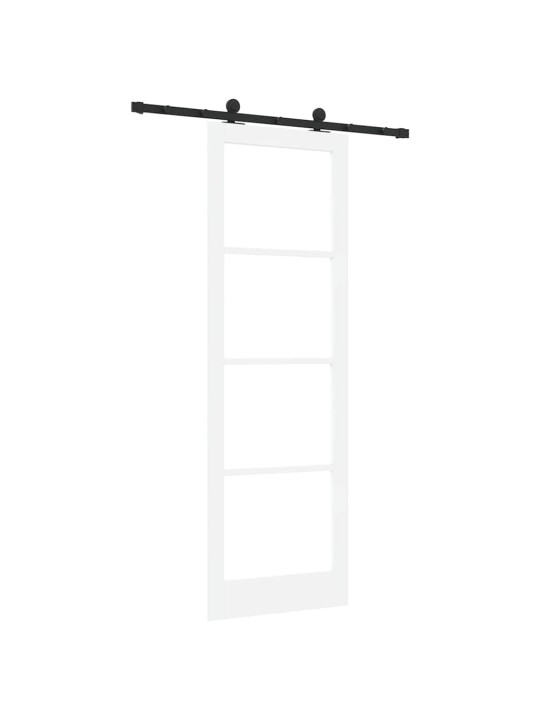 Bīdāmās durvis manuāls balts 78 x 232 cm koks un metāls