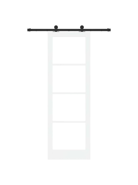 Bīdāmās durvis manuāls balts 78 x 232 cm koks un metāls