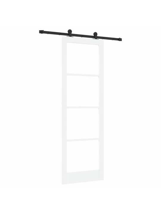 Bīdāmās durvis manuāls balts 78 x 232 cm koks un metāls