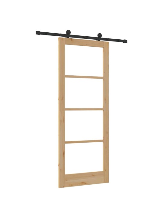 Bīdāmās durvis manuāls brūna 83 x 211 cm koks un metāls
