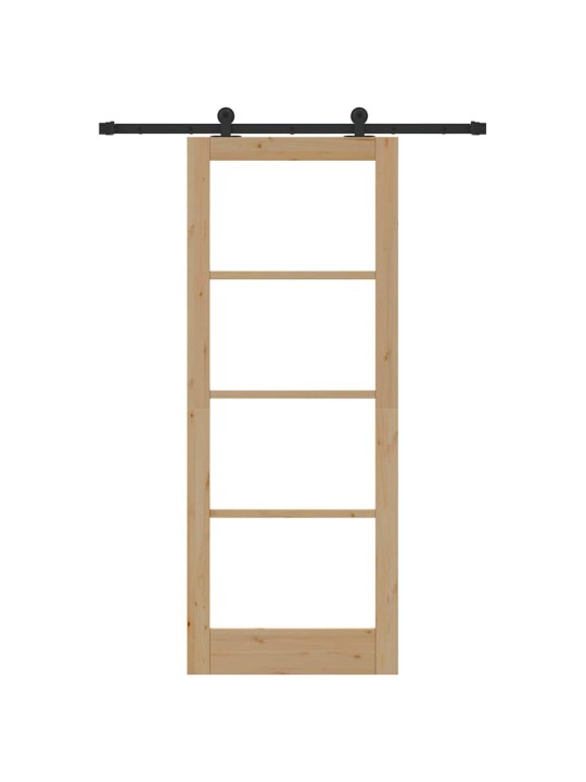 Bīdāmās durvis manuāls brūna 83 x 211 cm koks un metāls