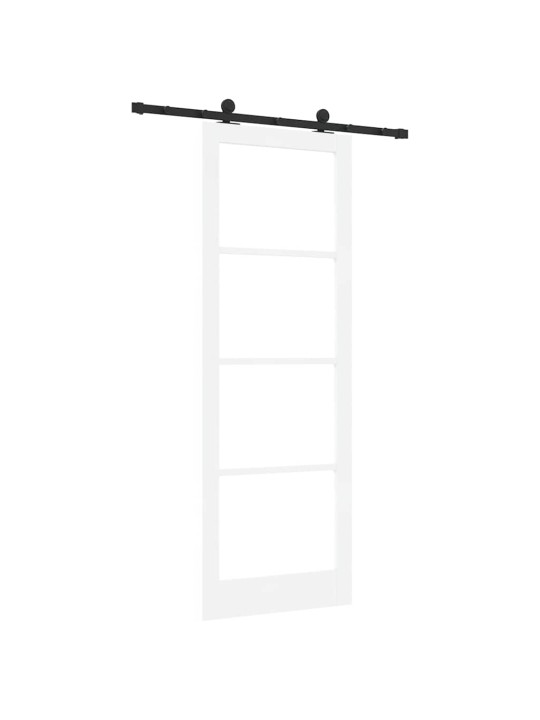 Bīdāmās durvis manuāls balts 83 x 232 cm koks un metāls