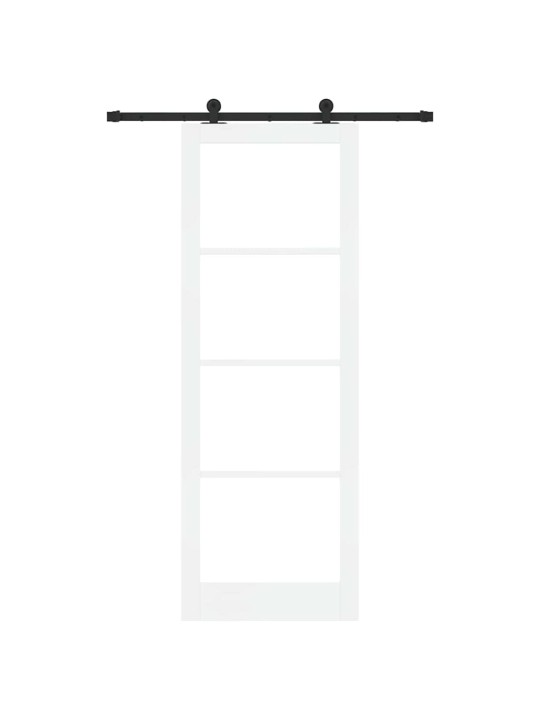 Bīdāmās durvis manuāls balts 83 x 232 cm koks un metāls