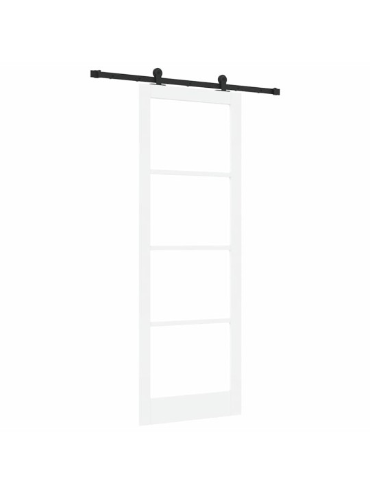 Bīdāmās durvis manuāls balts 83 x 232 cm koks un metāls