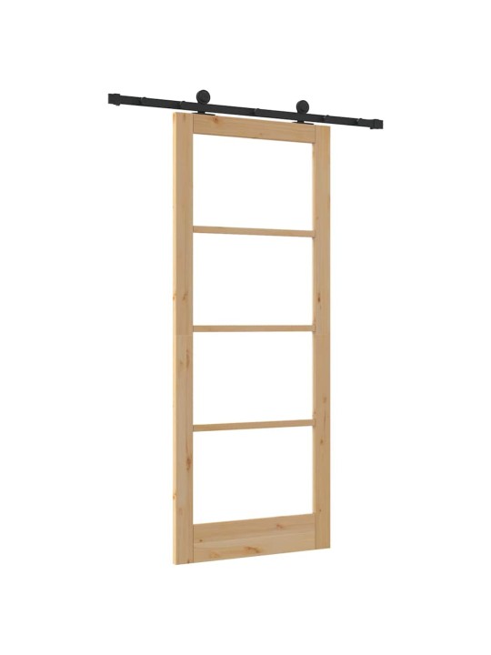 Bīdāmās durvis manuāls brūna 86 x 211 cm koks un metāls
