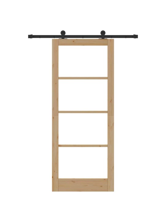 Bīdāmās durvis manuāls brūna 86 x 211 cm koks un metāls