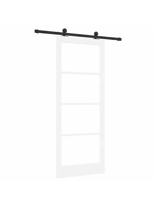 Bīdāmās durvis manuāls balts 86 x 211 cm koks un metāls