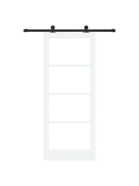 Bīdāmās durvis manuāls balts 86 x 211 cm koks un metāls