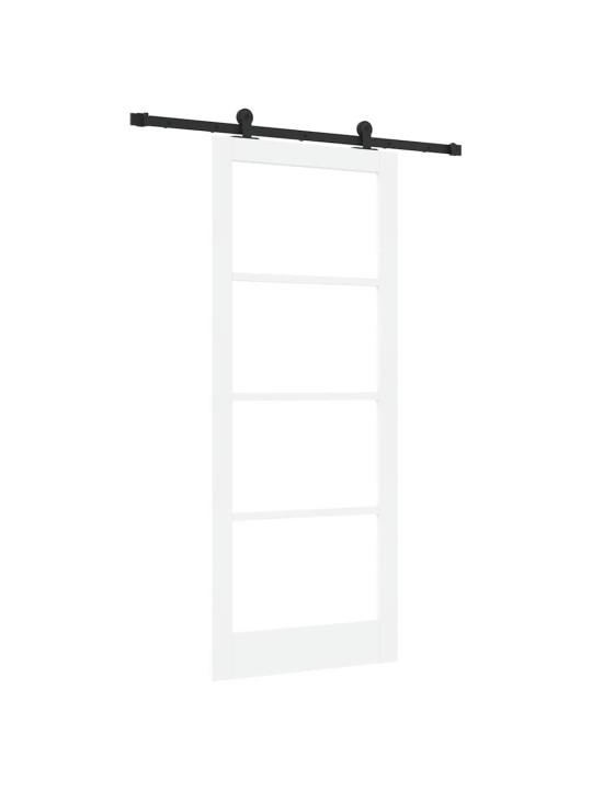 Bīdāmās durvis manuāls balts 86 x 211 cm koks un metāls