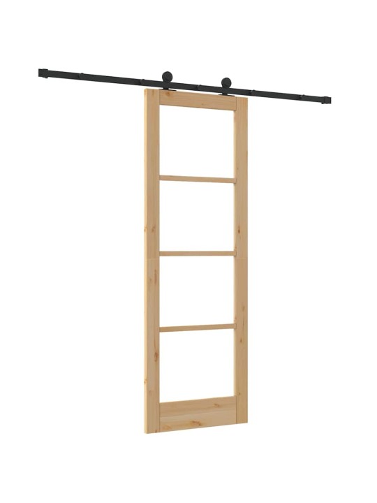 Bīdāmās durvis manuāls brūna 73.5 x 211 cm koks un metāls