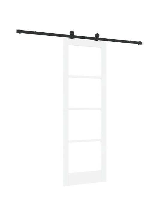 Bīdāmās durvis manuāls balts 73.5 x 211 cm koks un metāls