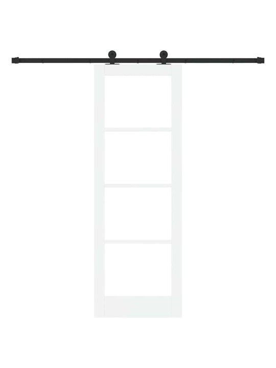 Bīdāmās durvis manuāls balts 73.5 x 211 cm koks un metāls
