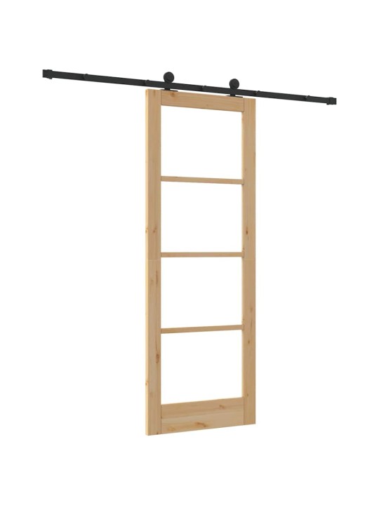 Bīdāmās durvis manuāls brūna 78 x 211 cm koks un metāls