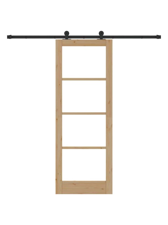 Bīdāmās durvis manuāls brūna 78 x 211 cm koks un metāls