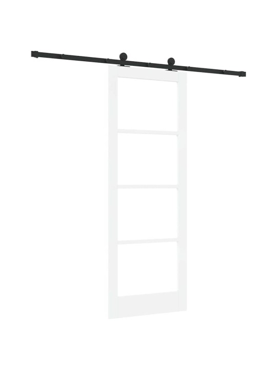 Bīdāmās durvis manuāls balts 78 x 211 cm koks un metāls