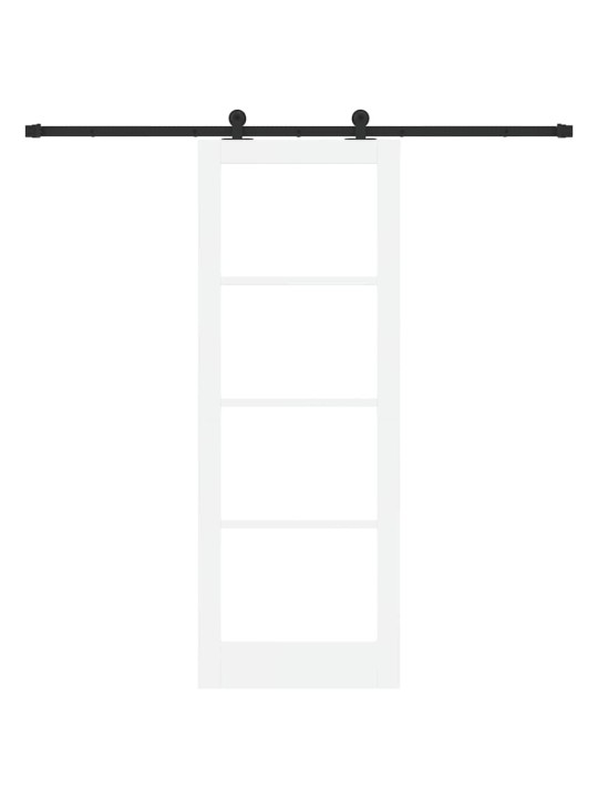 Bīdāmās durvis manuāls balts 78 x 211 cm koks un metāls