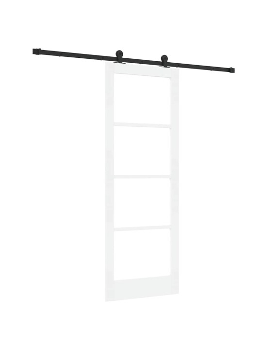 Bīdāmās durvis manuāls balts 78 x 211 cm koks un metāls