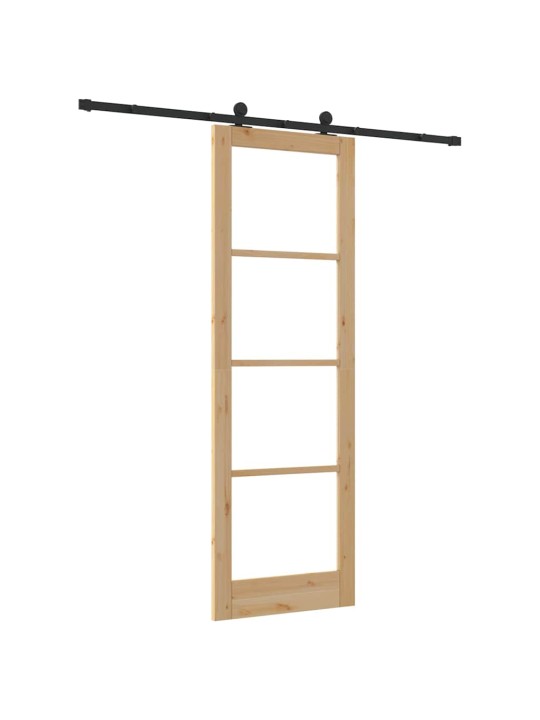 Bīdāmās durvis manuāls brūna 78 x 232 cm koks un metāls