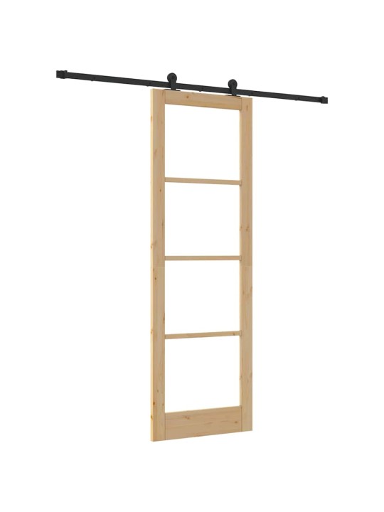 Bīdāmās durvis manuāls brūna 78 x 232 cm koks un metāls