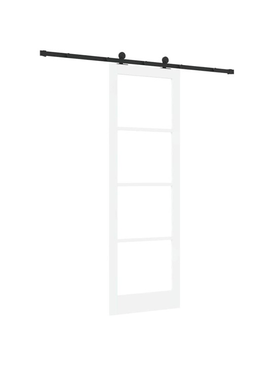Bīdāmās durvis manuāls balts 78 x 232 cm koks un metāls