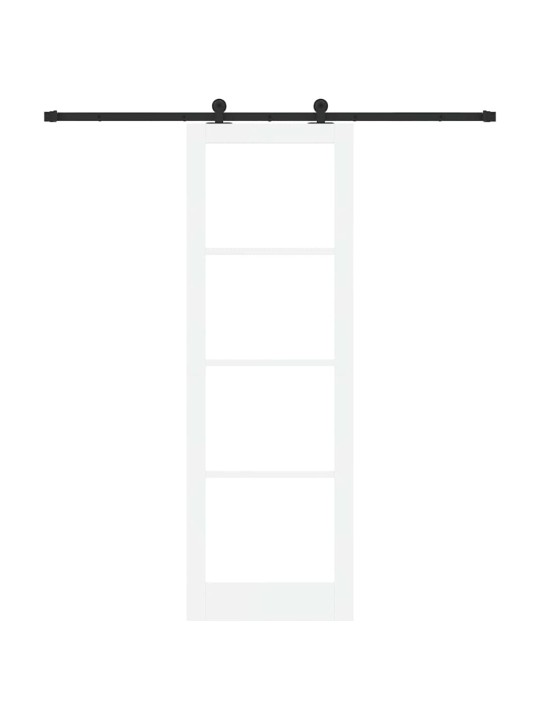 Bīdāmās durvis manuāls balts 78 x 232 cm koks un metāls