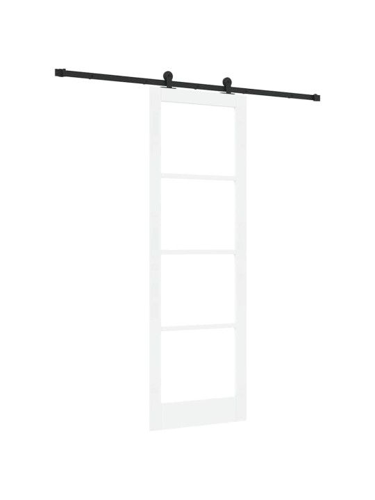 Bīdāmās durvis manuāls balts 78 x 232 cm koks un metāls