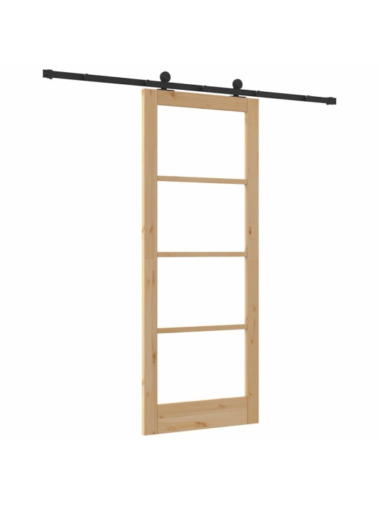Bīdāmās durvis manuāls brūna 83 x 211 cm koks un metāls