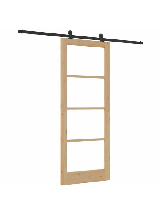 Bīdāmās durvis manuāls brūna 83 x 211 cm koks un metāls