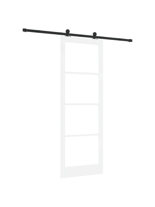 Bīdāmās durvis manuāls balts 83 x 232 cm koks un metāls