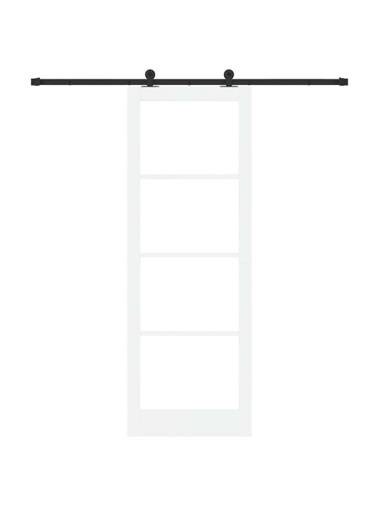 Bīdāmās durvis manuāls balts 83 x 232 cm koks un metāls
