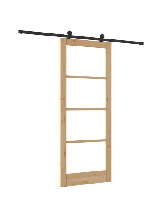 Bīdāmās durvis manuāls brūna 86 x 211 cm koks un metāls