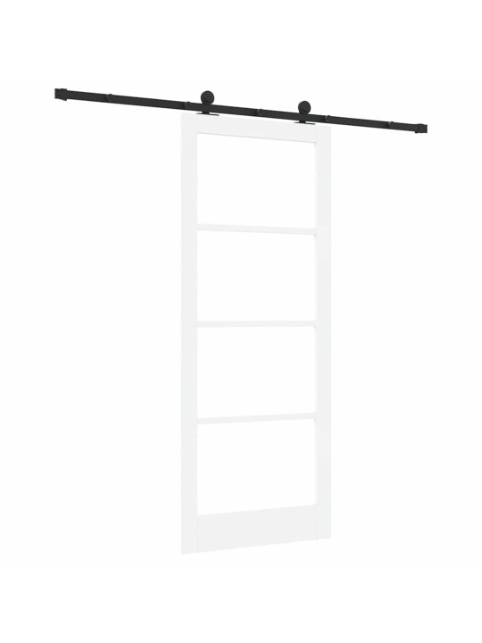 Bīdāmās durvis manuāls balts 86 x 211 cm koks un metāls