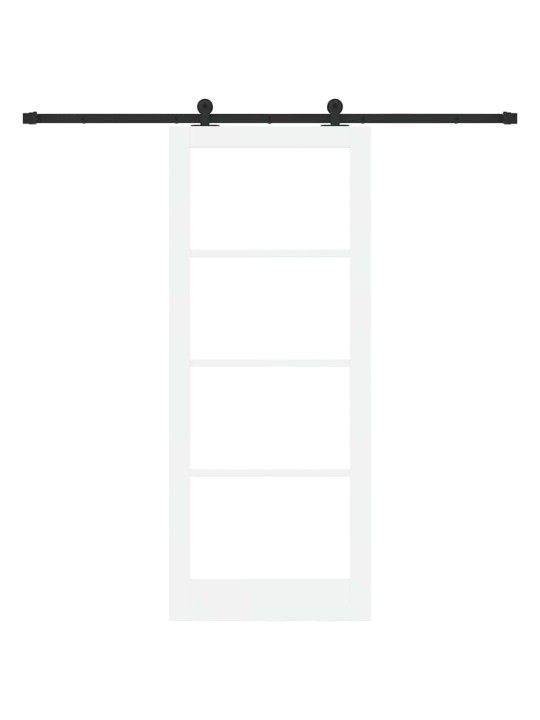 Bīdāmās durvis manuāls balts 86 x 211 cm koks un metāls