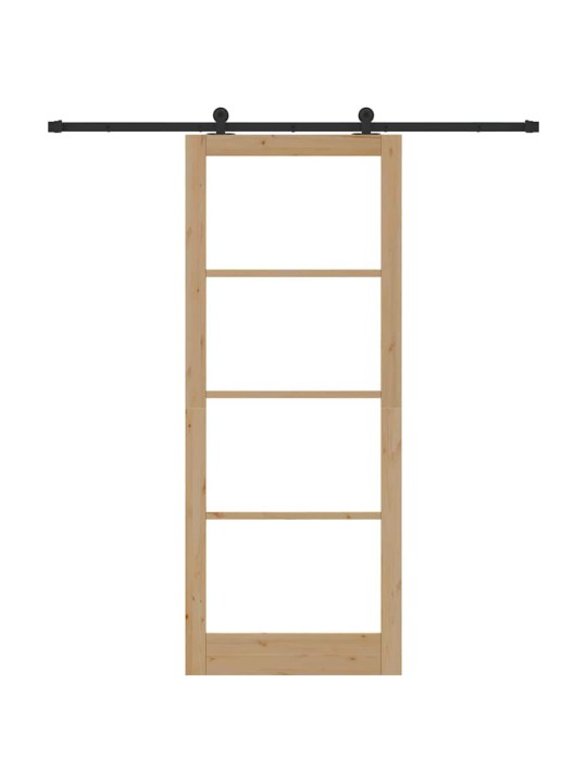 Bīdāmās durvis manuāls brūna 93 x 232 cm koks un metāls