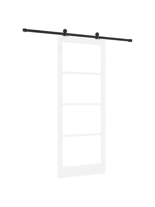 Bīdāmās durvis manuāls balts 93 x 232 cm koks un metāls