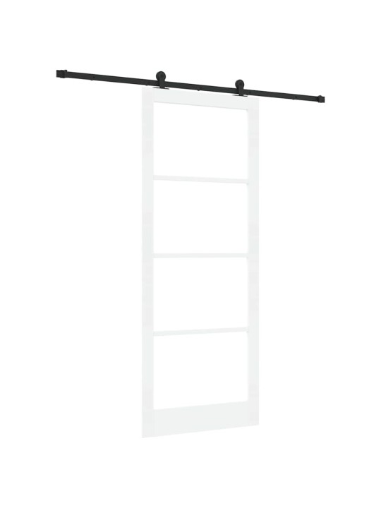 Bīdāmās durvis manuāls balts 93 x 232 cm koks un metāls