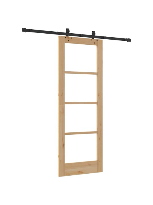 Bīdāmās durvis manuāls brūna 73.5 x 198.5 cm koks un metāls