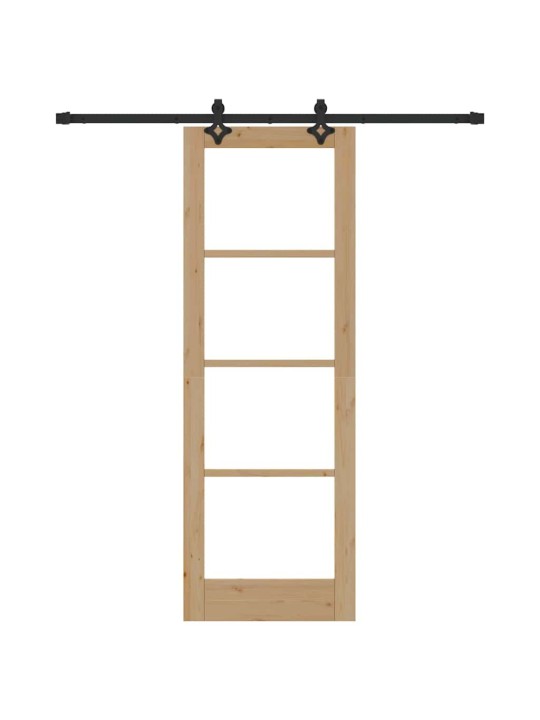 Bīdāmās durvis manuāls brūna 73.5 x 211 cm koks un metāls