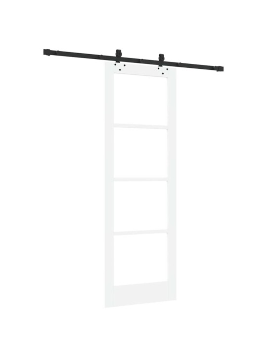 Bīdāmās durvis manuāls balts 73.5 x 211 cm koks un metāls