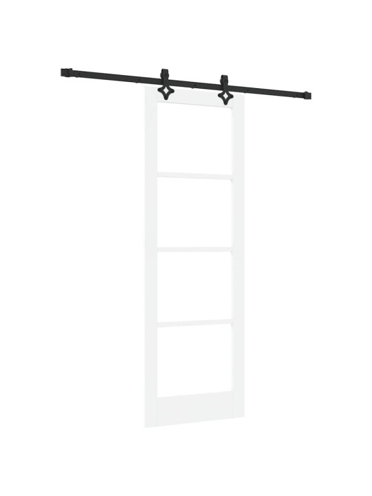 Bīdāmās durvis manuāls balts 73.5 x 211 cm koks un metāls